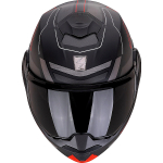 Casco abatible Scorpion Exo Tech Evo Conquer negro/rojo - Imagen 4