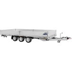 Remolque plataforma abatible Saris - 506x224cm - 3500kg - 3 ejes - Imagen 2