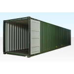 Contenedor marítimo verde 40 pies RAL 6007 - Imagen 2