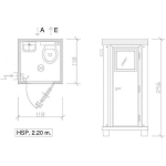 Módulo sanitario S1 con lavabo y WC - Imagen 9