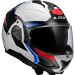 Casco abatible LS2 FF910 Advant II Carbon blanco/azul/rojo - Imagen 6