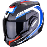 Casco abatible Scorpion Exo-Tech Carbon negro/azul/rojo