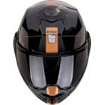 Casco abatible Scorpion Exo Tech Evo negro/cobre ML - Imagen 4