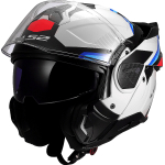 Casco abatible LS2 FF910 Advant II Carbon blanco/azul/rojo - Imagen 8