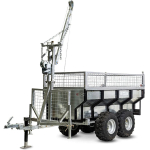 Remolque basculante con grúa - 1000kg - caja galvanizada