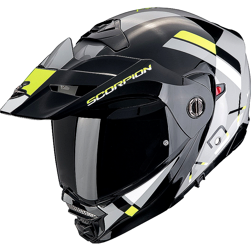 623fb8bbb48bbf0e88bf13435e032f0a Casco abatible Scorpion ADX-2 gris/negro/amarillo neón - Imagen 1