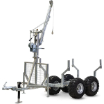 Remolque basculante con grúa - 1000kg - caja galvanizada - Imagen 4