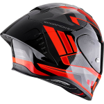 Casco integral Scorpion Exo R1 Evo II Air negro/plata/rojo - Imagen 2
