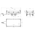 Remolque de 2 ejes Solid 300/2 - 750kg - Imagen 2