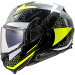 Casco abatible LS2 FF910 Advant II Carbon negro-amarillo - Imagen 2
