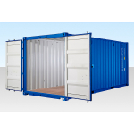 Contenedor autoservicio 20 pies azul RAL 5010 - Imagen 4