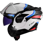 Casco abatible LS2 FF910 Advant II Carbon blanco/azul/rojo - Imagen 9