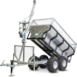 Remolque basculante con grúa - 1000kg - caja galvanizada - Imagen 2