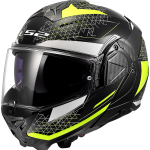 Casco abatible LS2 FF910 Advant II Carbon negro-amarillo