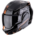 Casco abatible Scorpion Exo Tech Evo negro/cobre ML